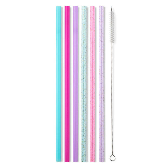 Cloud Nine Glitter Reusable Straw Set