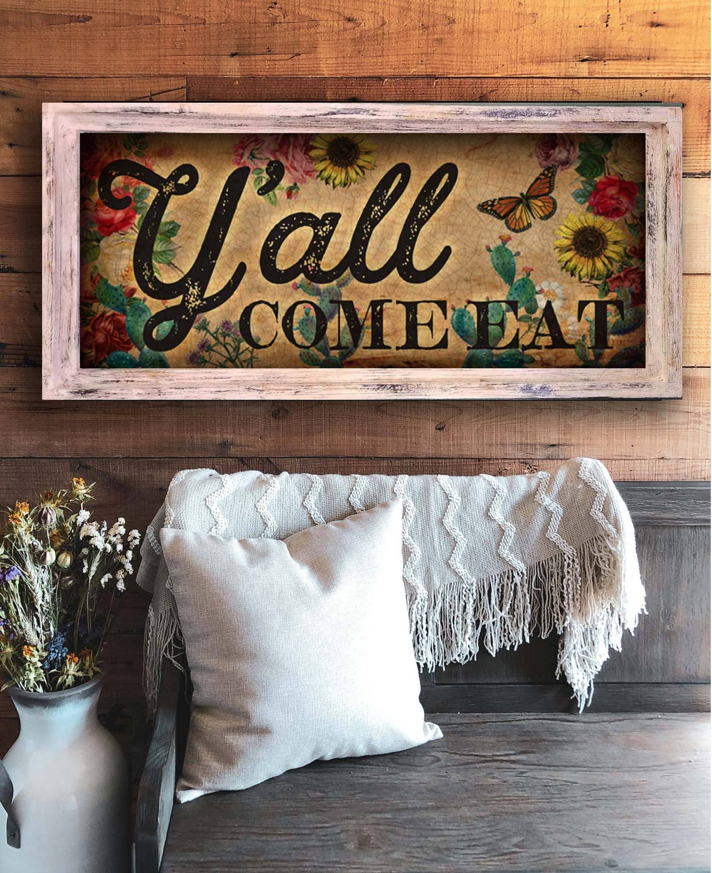 Y'all Come Eat - 18" x 36" Large Rectangle Artwork