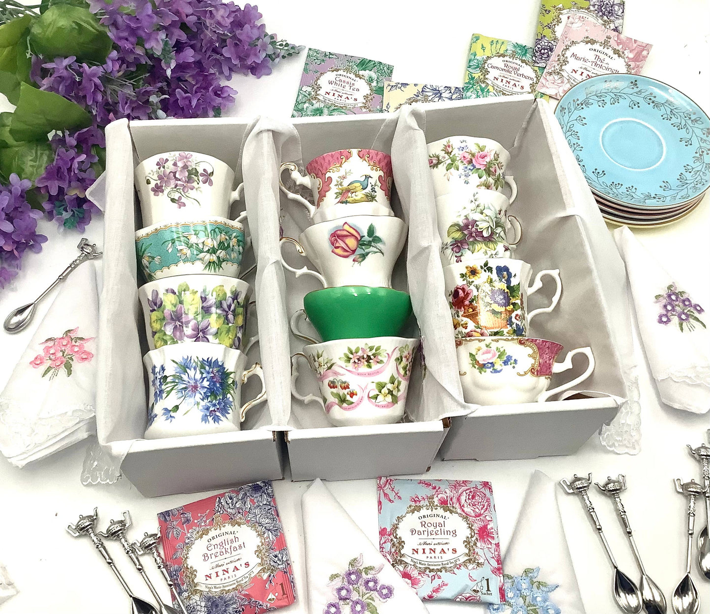 Teacup Display Tabletop Drawer to showcase teacups, gifts