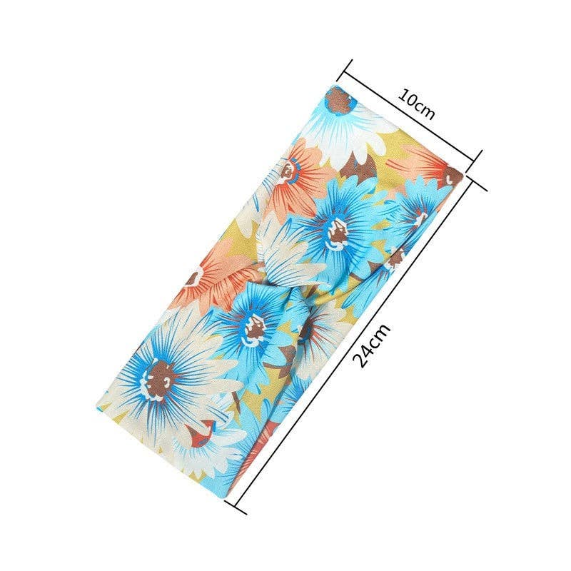 Printed Cross Tie Headband