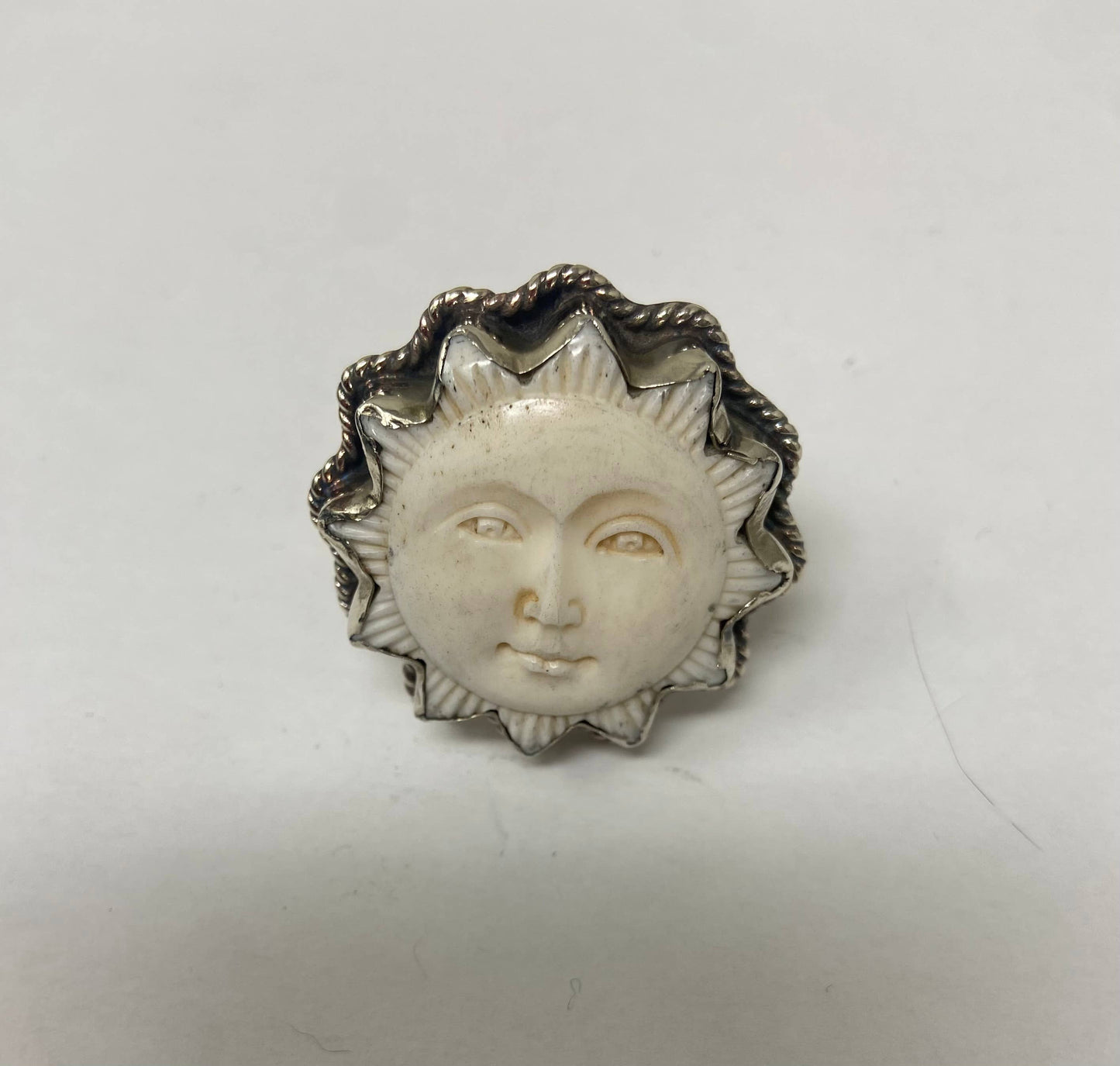 Bone carved Sun Ring