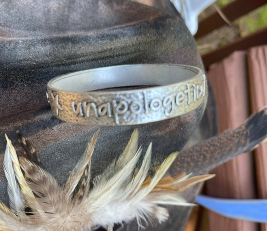 Unapologetically Me Burnished Silver Tone Bangle