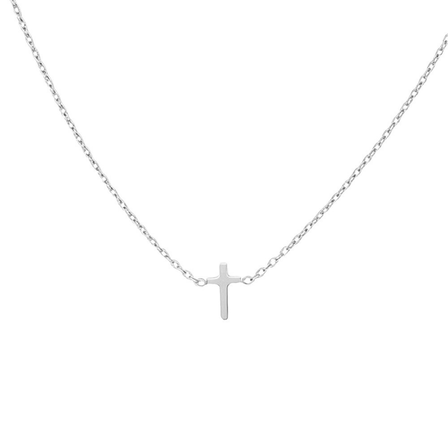 "Saved By Grace" Dainty Cross Necklace