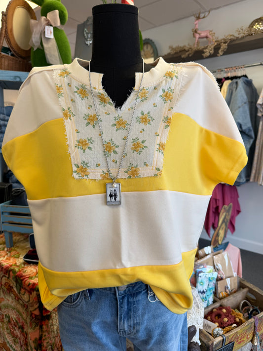 Quilted Colorblock Top