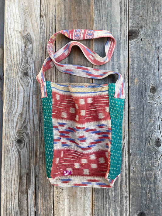 Lightweight Patchwork Quilted Crossbody Cotton Bag   