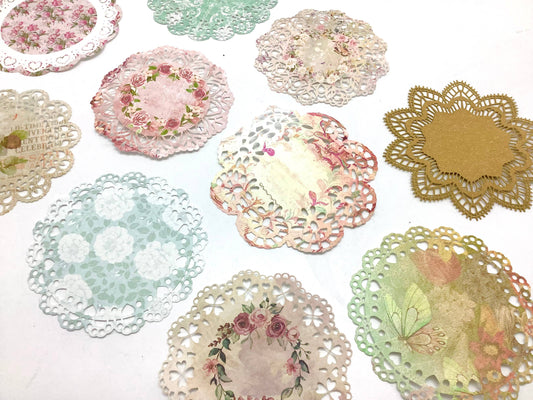 Tea Party Coasters Dollies Vintage French Paper Lace