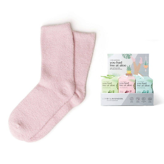 Lemon Lavender You Had Me At Aloe Spa Socks