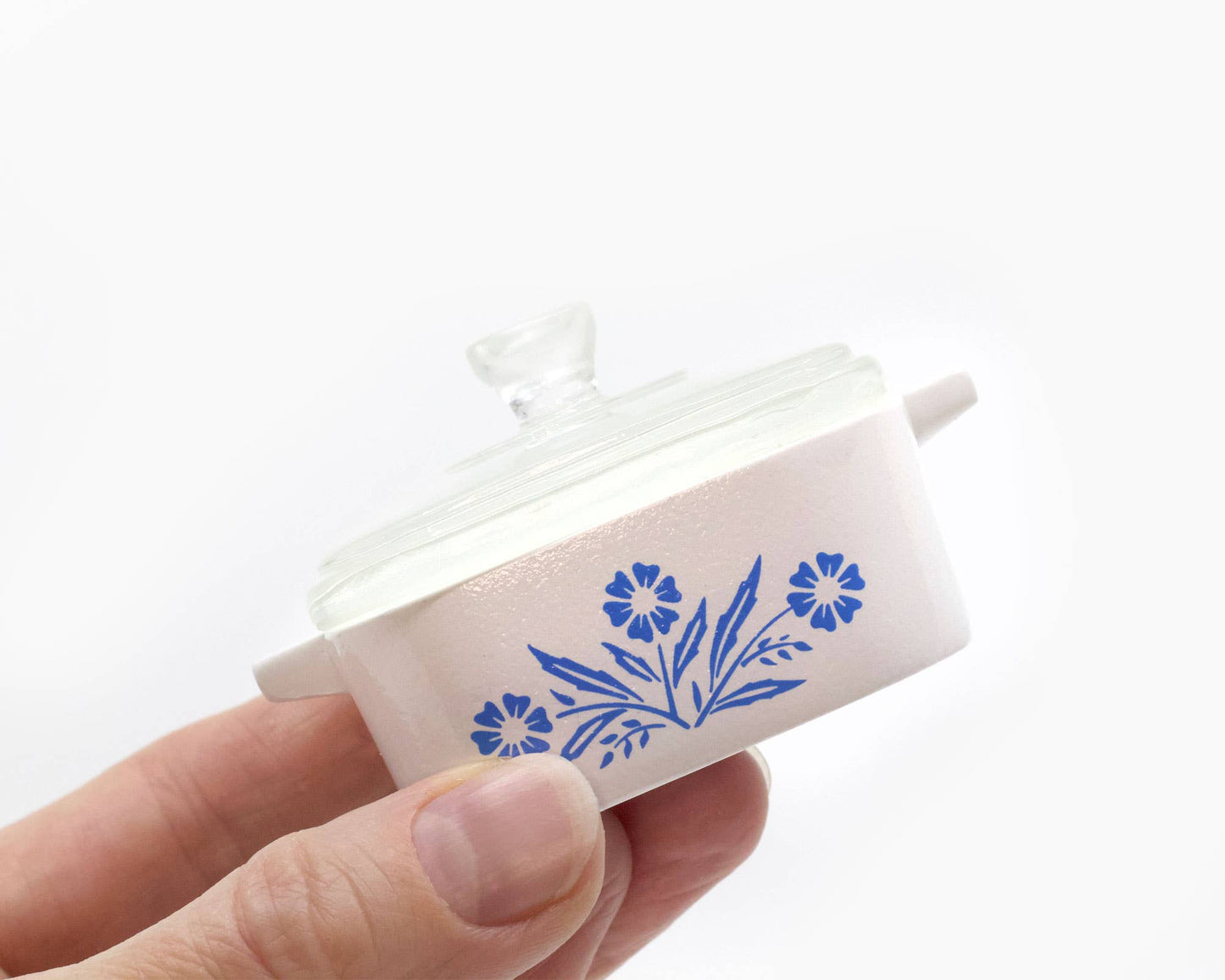Cornflower Trinket Box – Corning Ware–Inspired Jewelry Dish