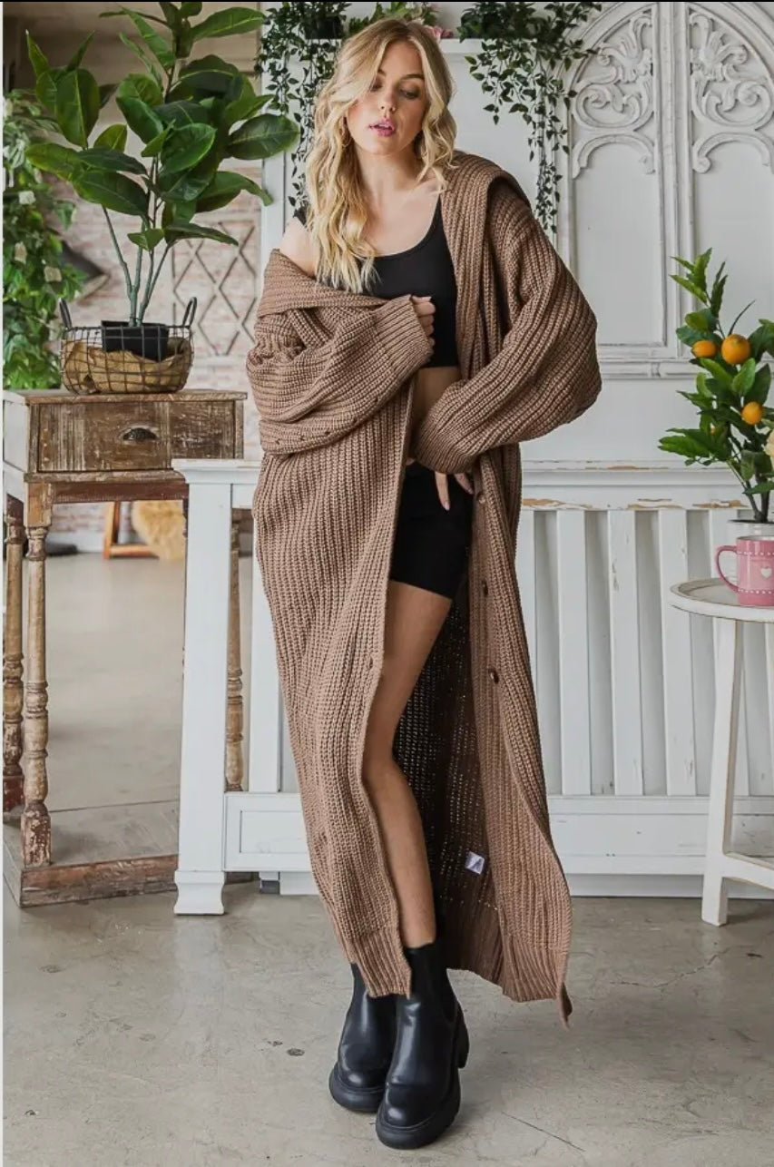 Oversized Long Sweater Cardigan