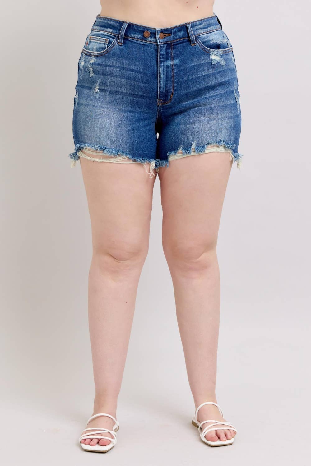 Judy Blue 2 Button Dad Shorts