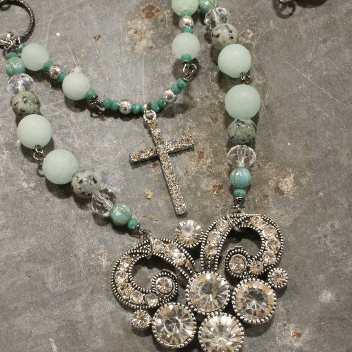 Bling Layered Pendant Necklace