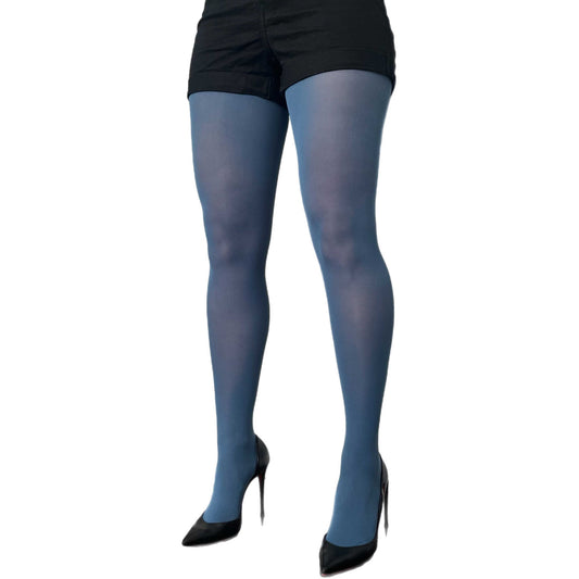 Blue Denim Opaque Tights