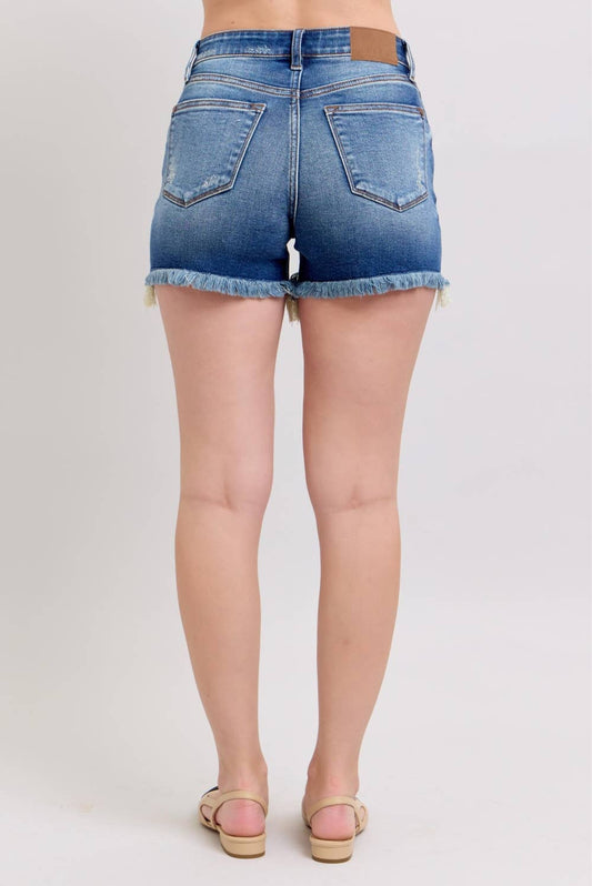Judy Blue 2 Button Dad Shorts