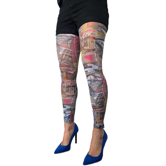 Brooklyn Pattern Footless Tights