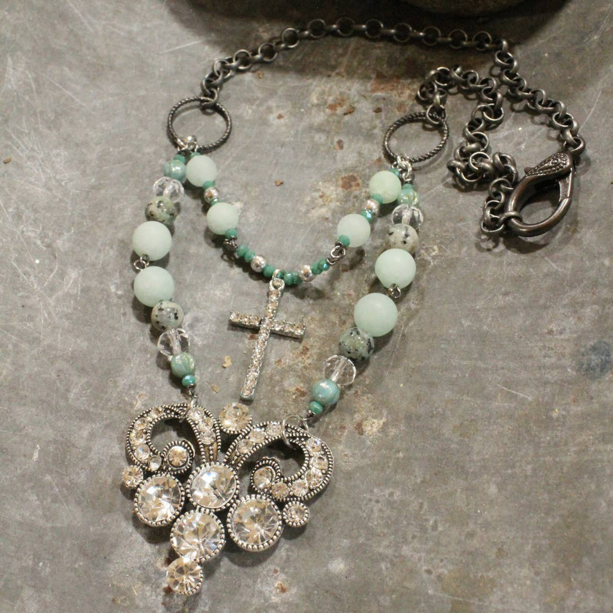 Bling Layered Pendant Necklace