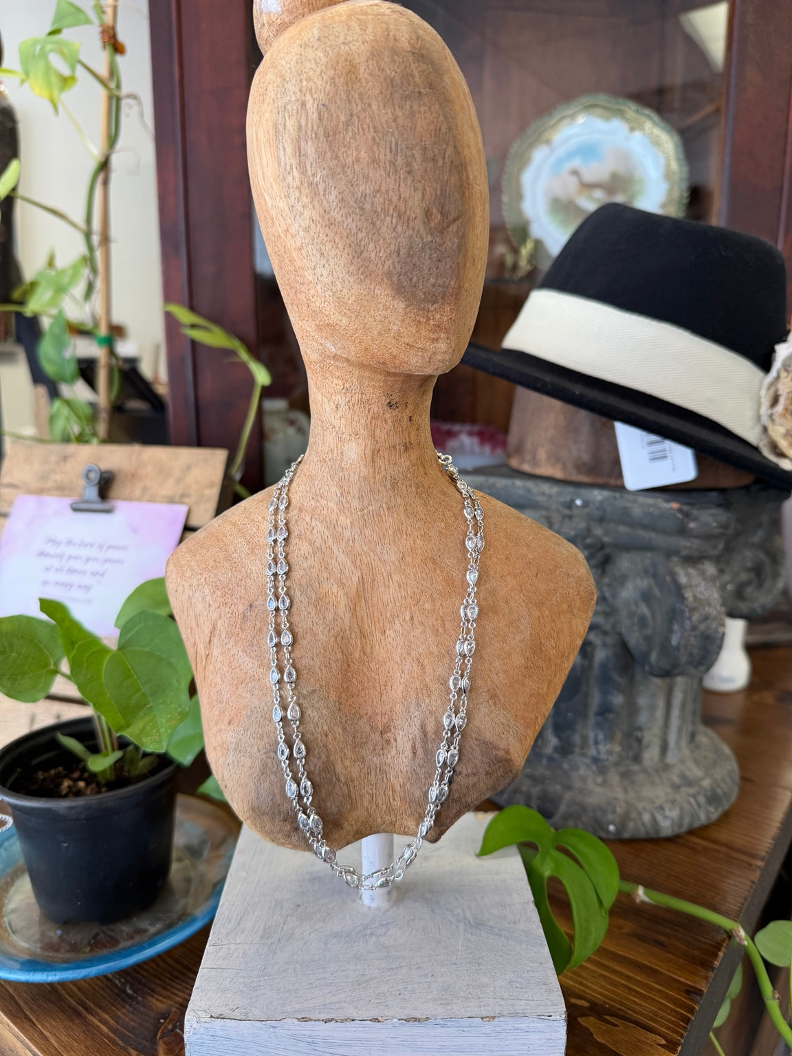 Mustard Seed Crystal Choker Necklace