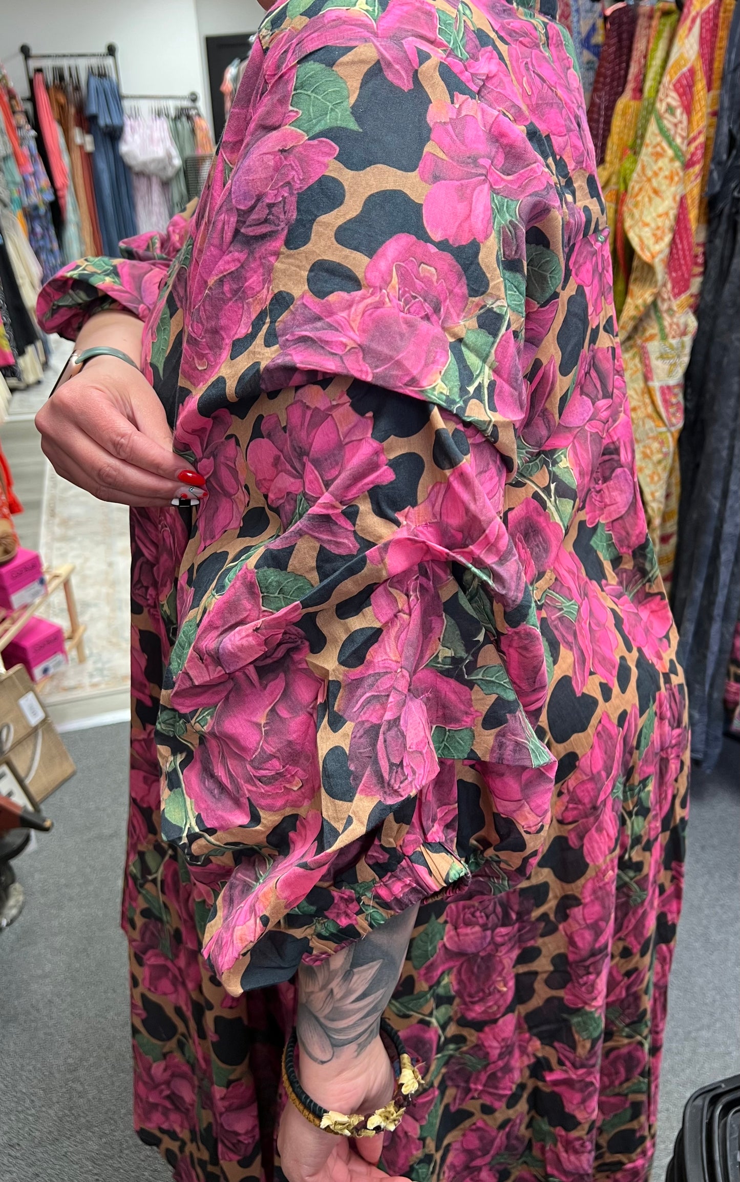 Rose Leopard Duster/Dress