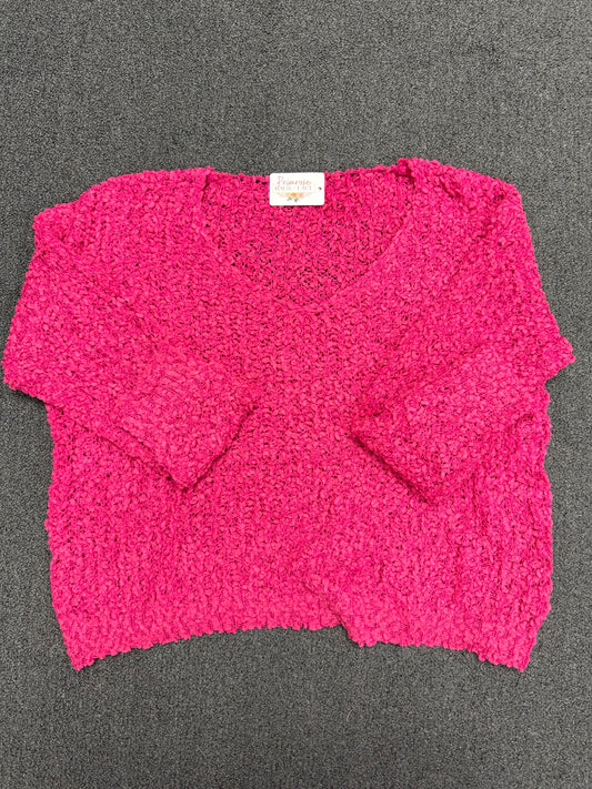 Berry Kiss Popcorn Sweater