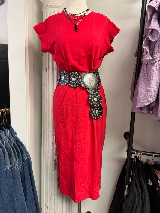 Scarlet Side Slit Midi Dress