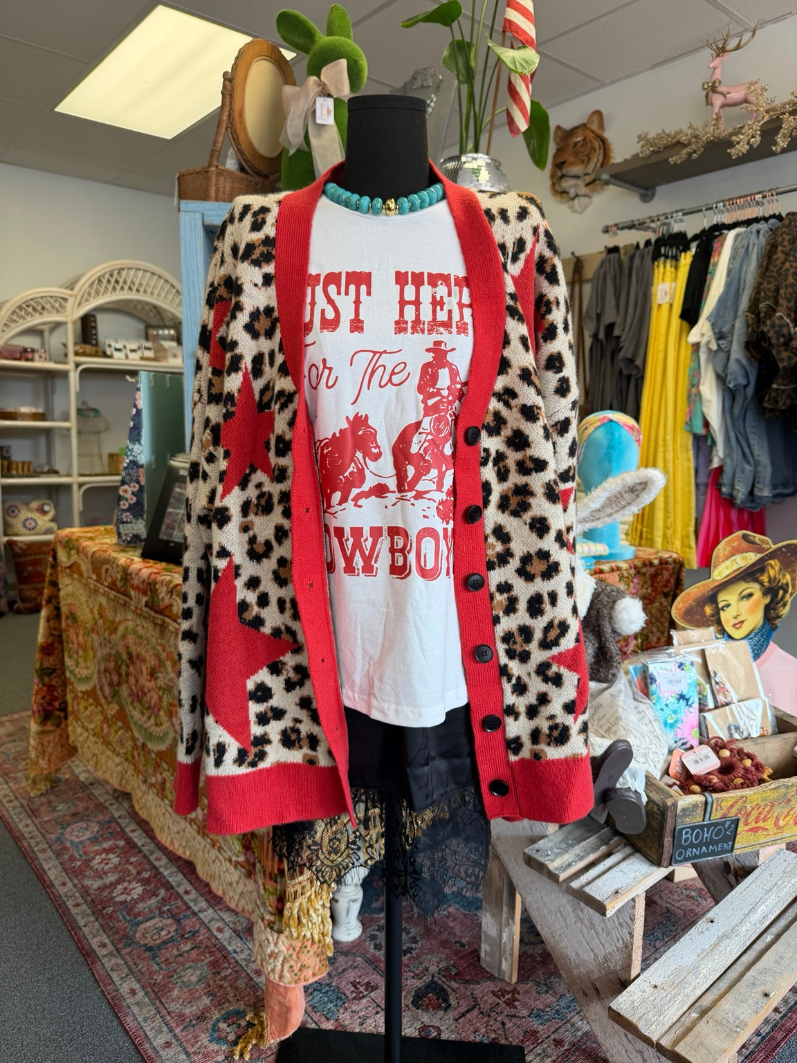 Wild at Heart Leopard Star Cardigan