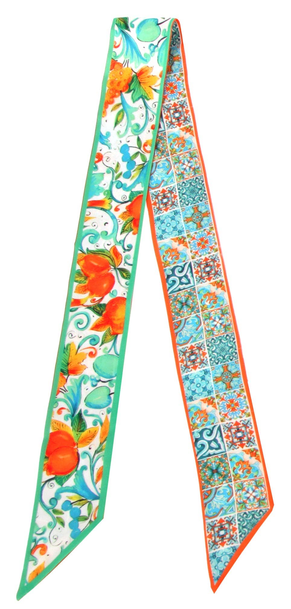 Lemon Patchwork Skinny Scarf