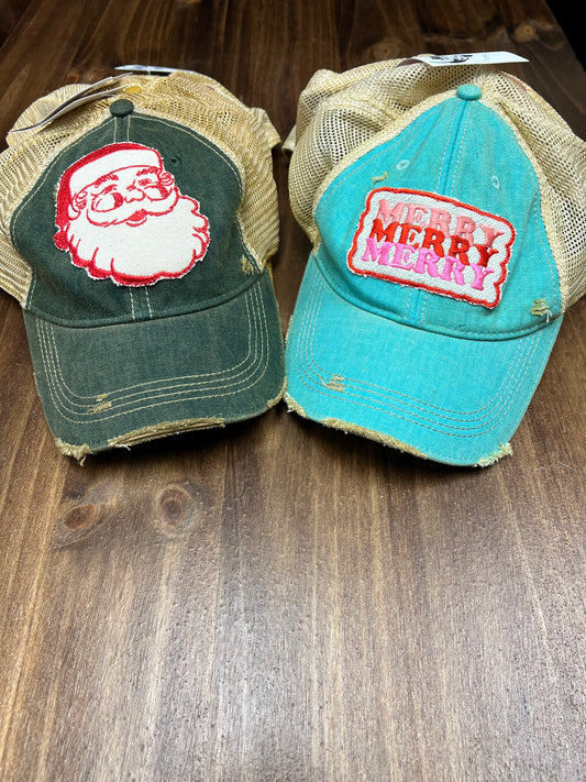 Distressed Christmas Hats!