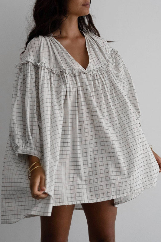 White Stripe Babydoll Shirt