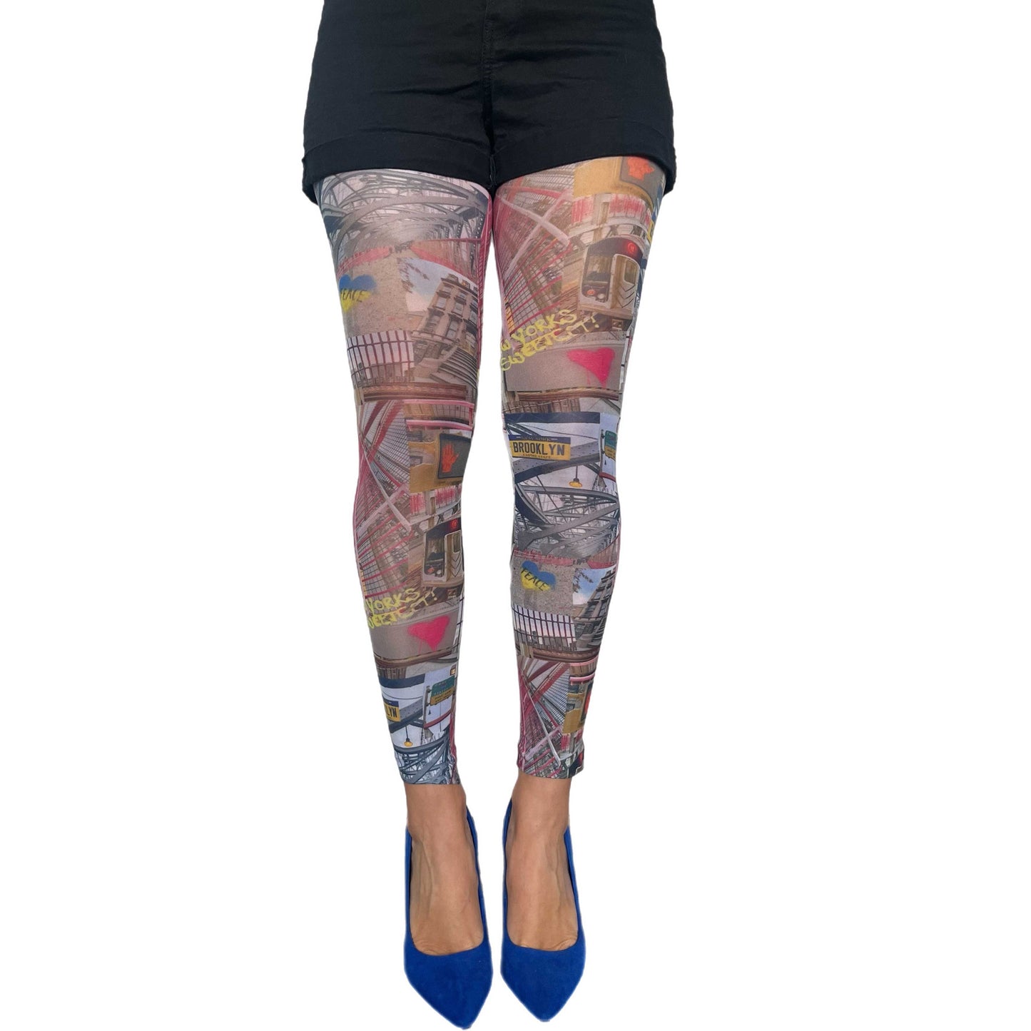 Brooklyn Pattern Footless Tights