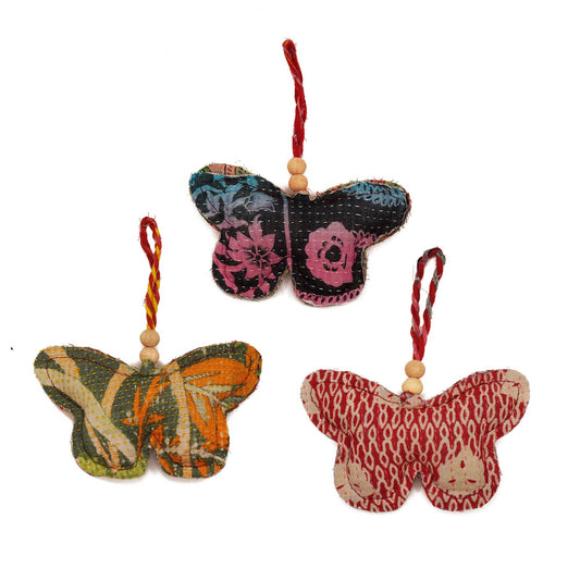 Kantha Butterfly Ornament