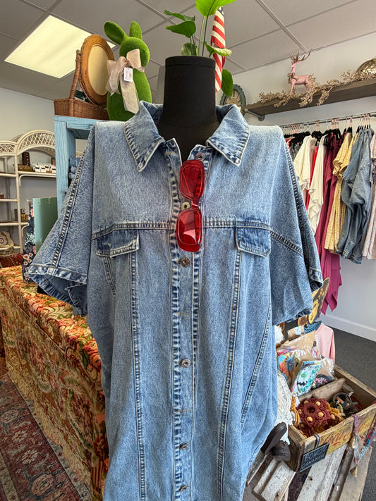 Casual Cool Denim Shirt Dress