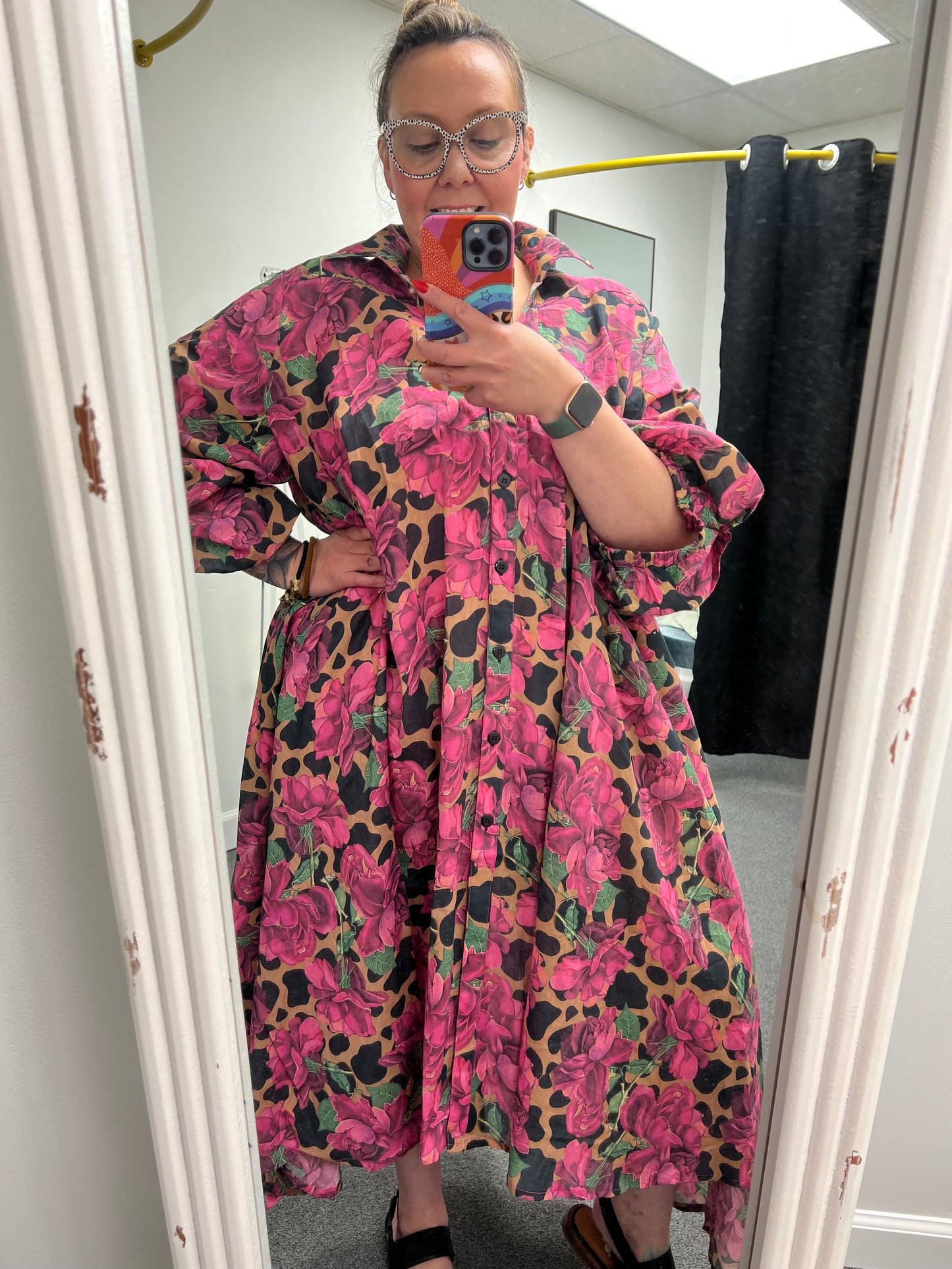 Rose Leopard Duster/Dress