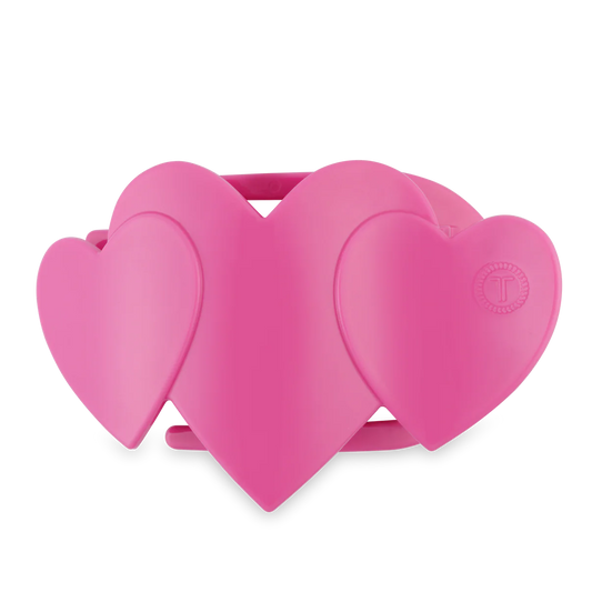 Teleties Pink Heart to Heart Flat Hair Clip