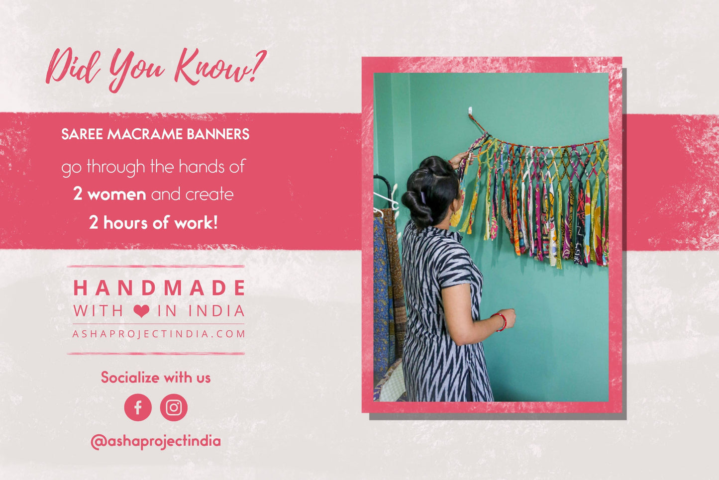 Saree Macrame Banner