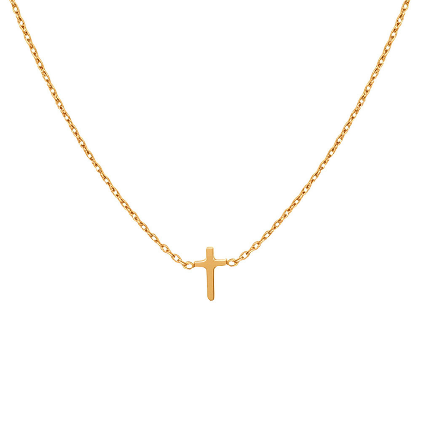 "Saved By Grace" Dainty Cross Necklace
