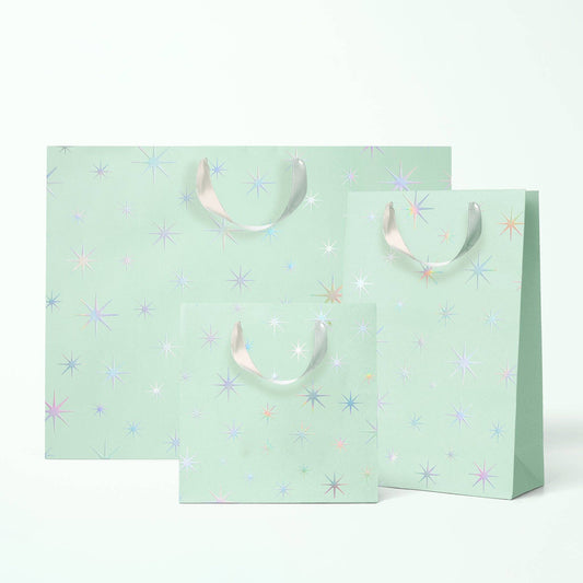 Starburst Gift Bag | Holographic Mint