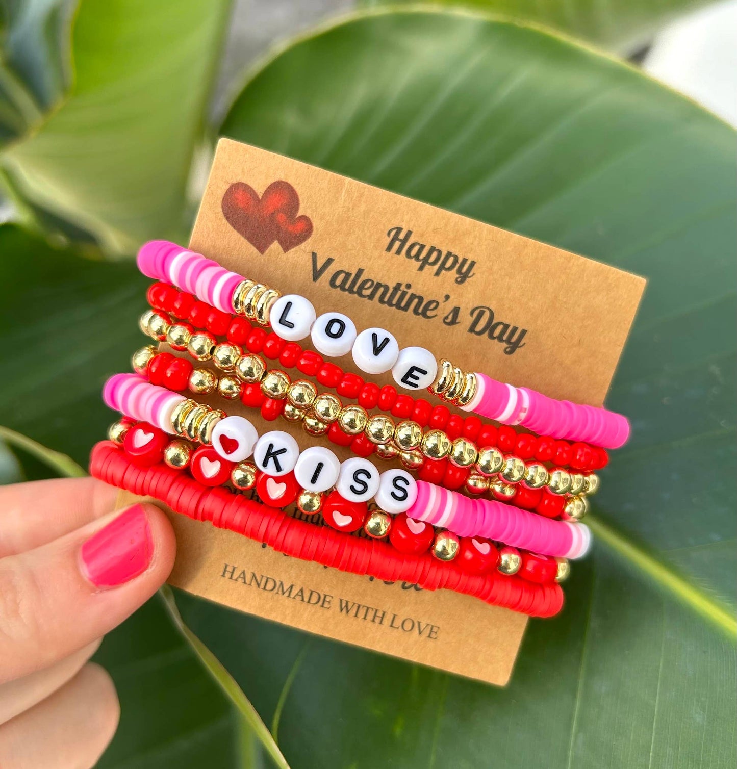 Valentine Beaded Bracelet Set