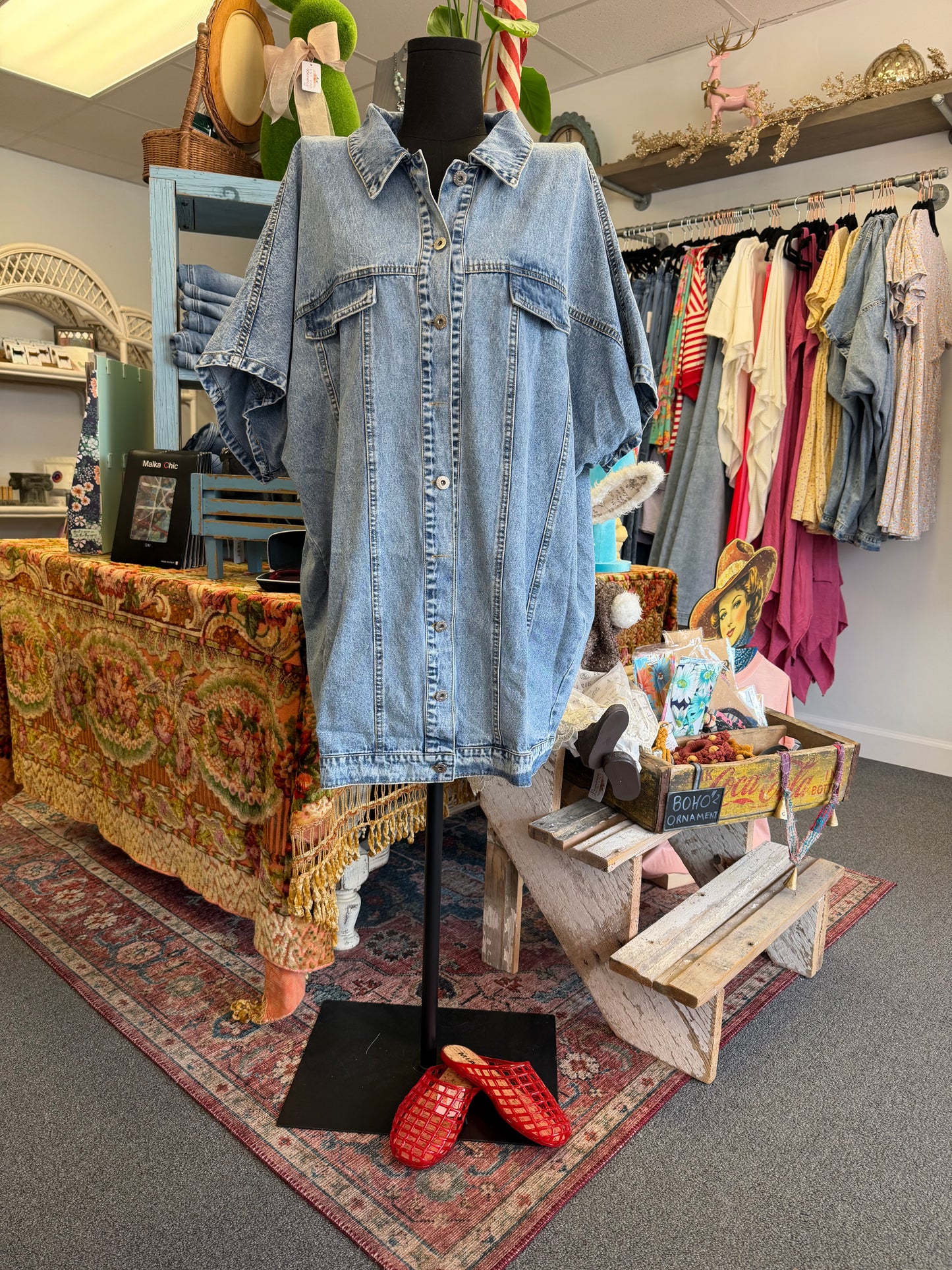 Casual Cool Denim Shirt Dress