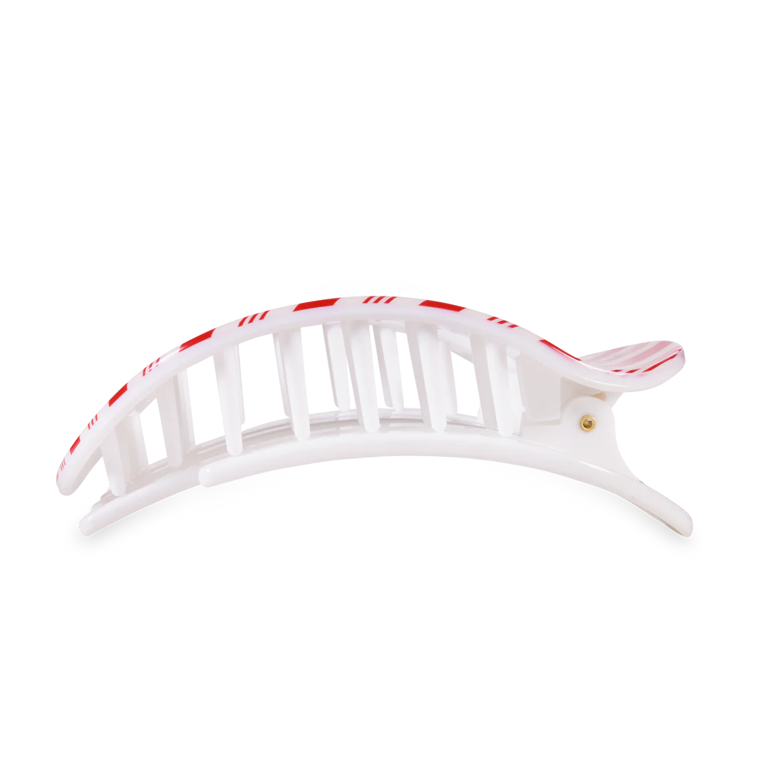 Candy Cane Crush Medium Flat Round Hair Clip