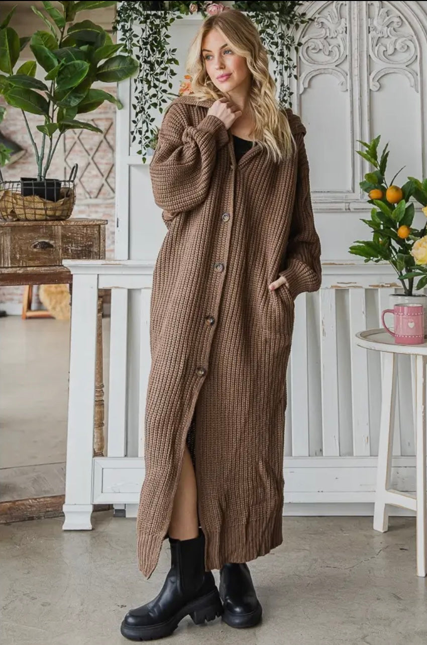 Oversized Long Sweater Cardigan