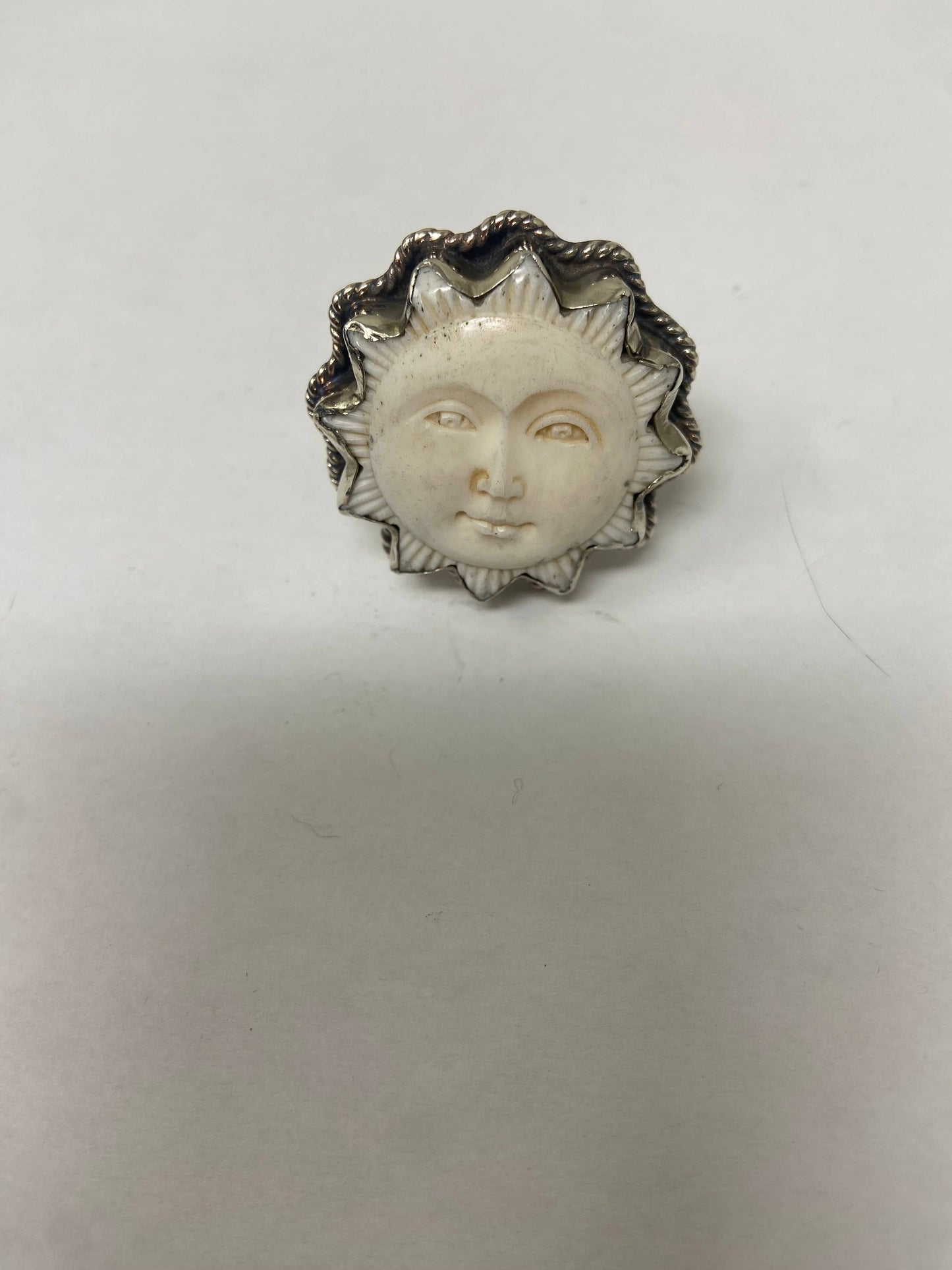 Bone carved Sun Ring
