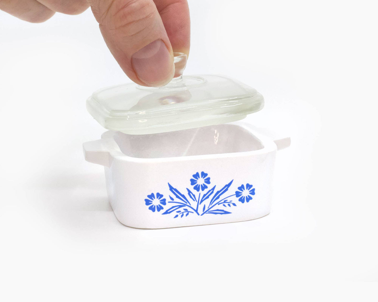 Cornflower Trinket Box – Corning Ware–Inspired Jewelry Dish