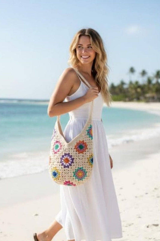 SF252109 Millie Granny Square Chic Hobo Crossbody