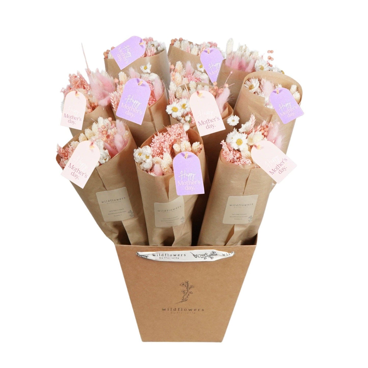 Dried Flowers Blush w/ Mother's Day Cards