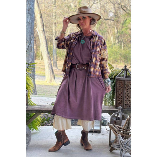 Jaded Gypsy - Cute Comfort Dress - Plum