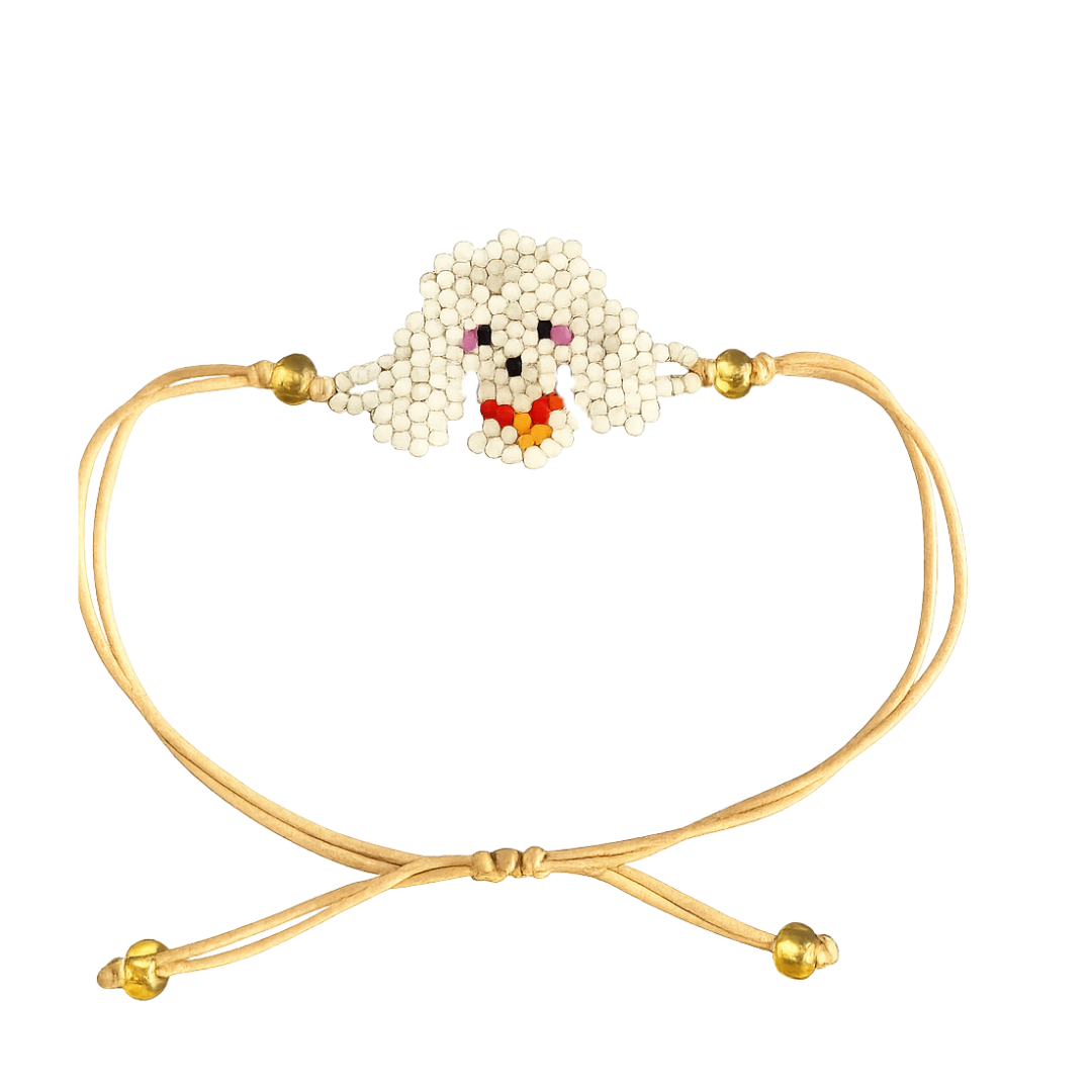Beaded Dog Bracelet- Poodle