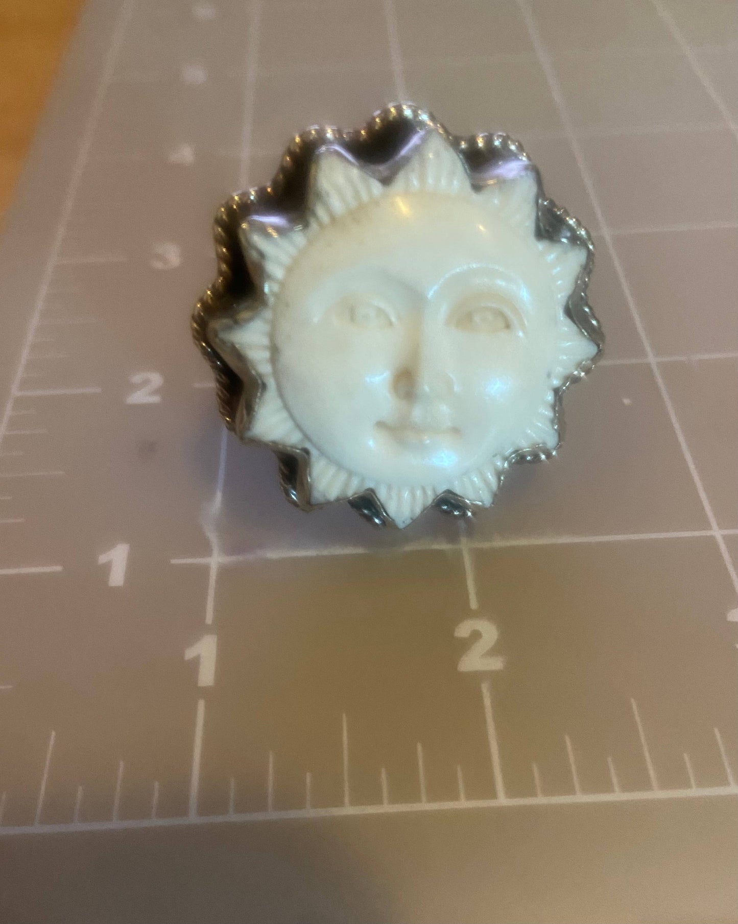 Bone carved Sun Ring