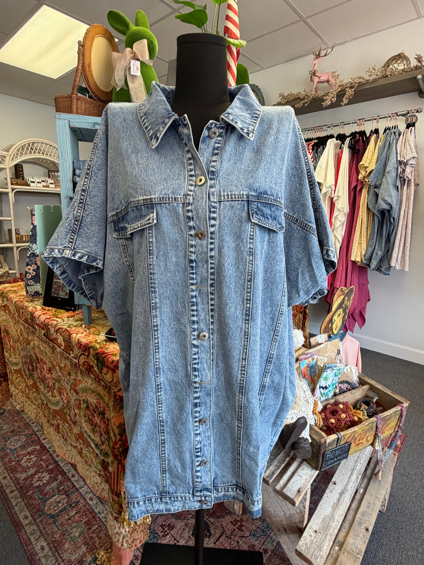 Casual Cool Denim Shirt Dress