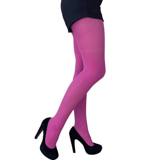Fuchsia Pink Opaque Tights