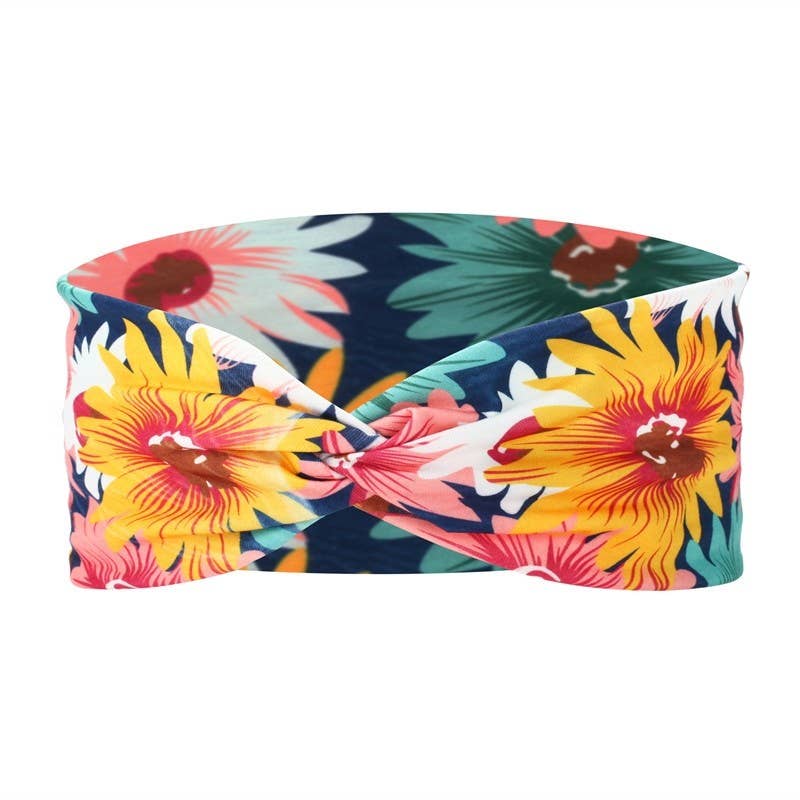 Printed Cross Tie Headband