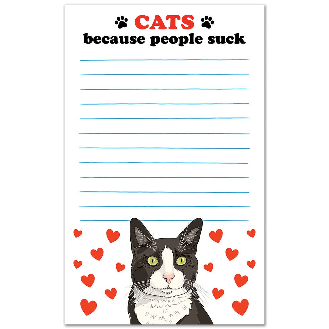 Notepad: Cats Because People Suck Stationery